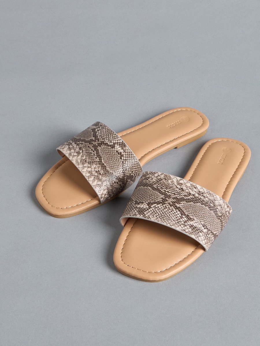Animal Print Slip-On Sandals