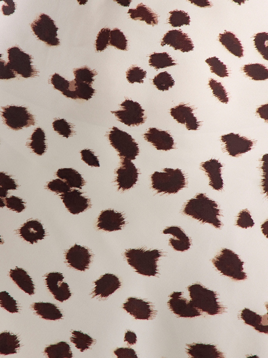 Animal Print Cutout Detail Chemise