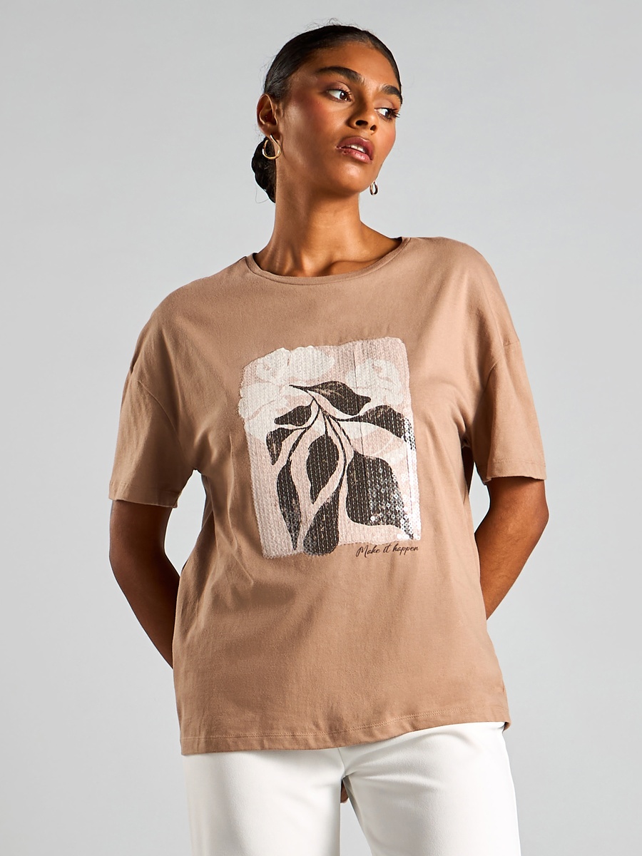 Sequin Embellished T-Shirt