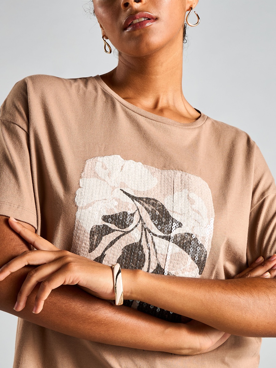 Sequin Embellished T-Shirt