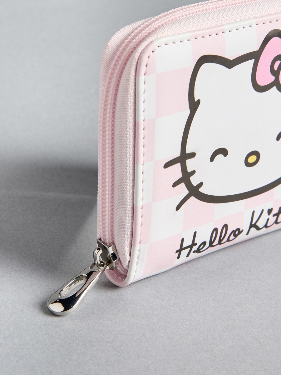 Hello Kitty Print Zip Around Wallet