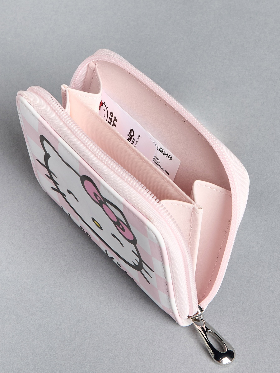 Hello Kitty Print Zip Around Wallet