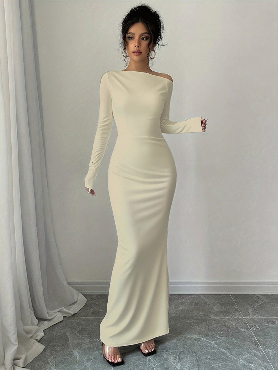chinese dress ladies Isabella Pleated Knit Bodycon Maxi Dress main image 1