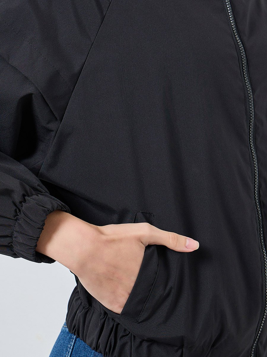 Black Regular Fit Lightweight Jacket