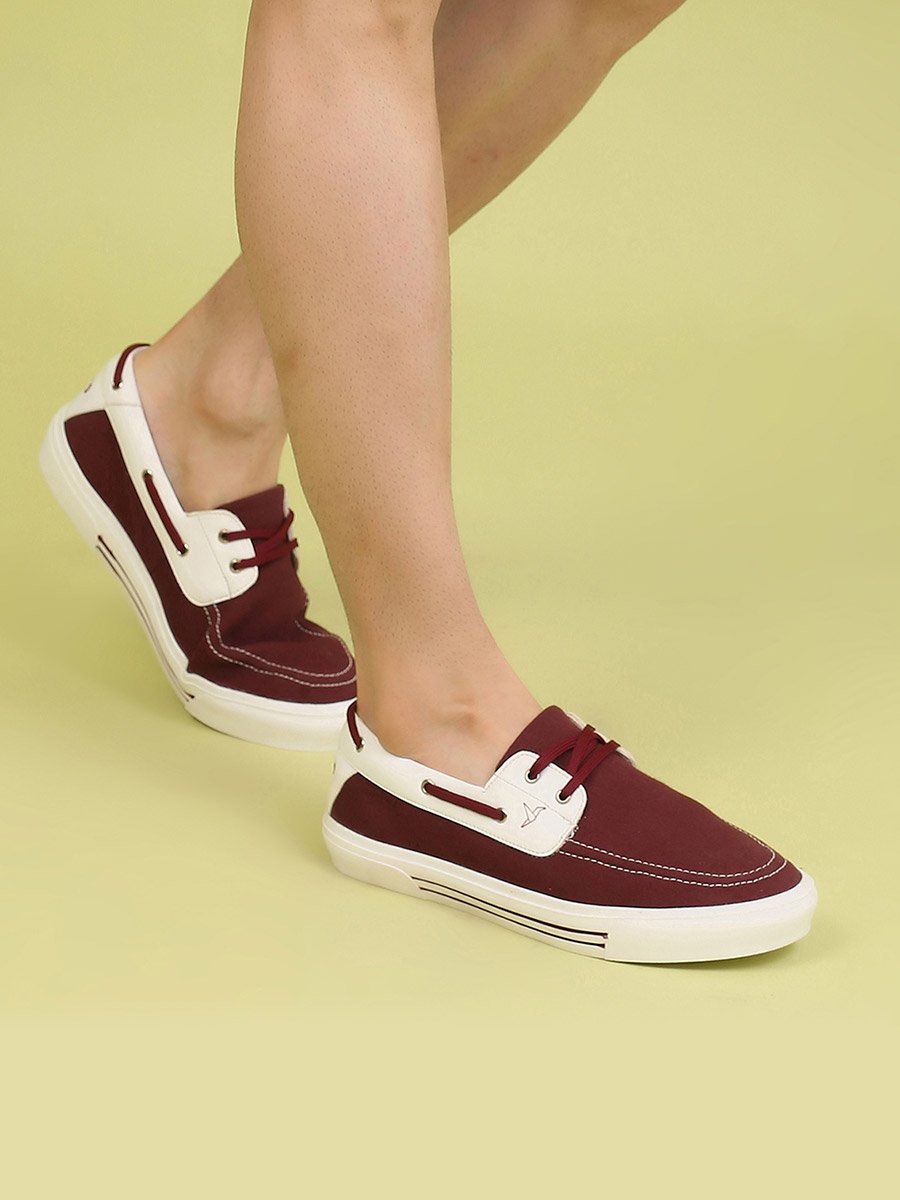 Men Low Top Canvas Boat Shoes