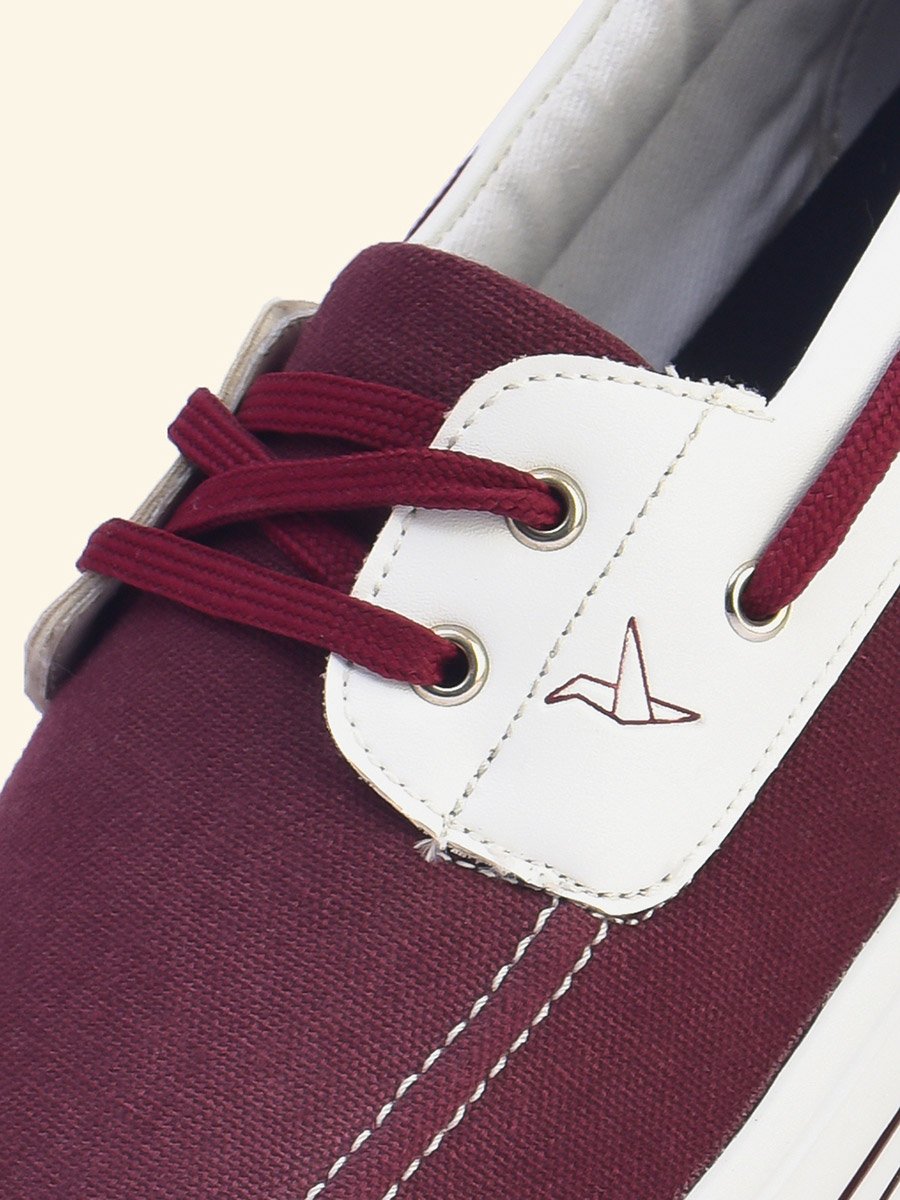 Men Low Top Canvas Boat Shoes
