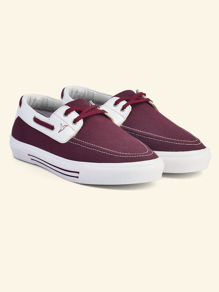 Men Low Top Canvas Boat Shoes
