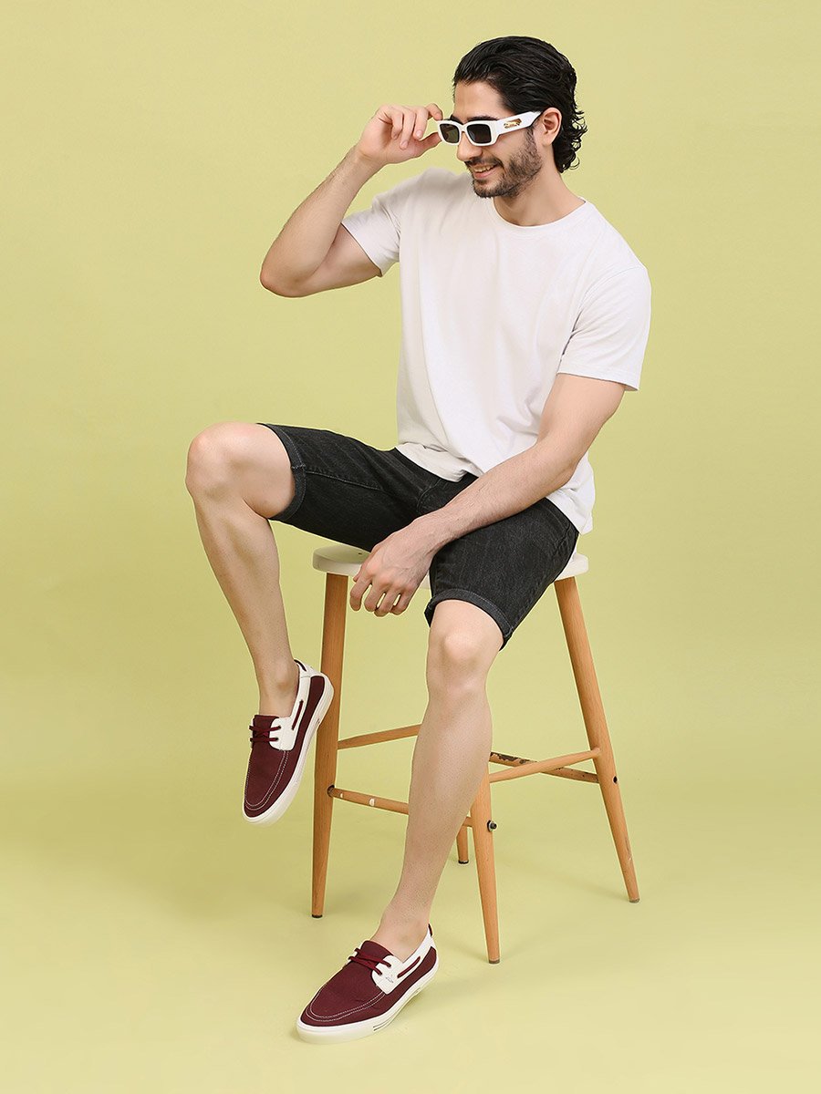 Men Low Top Canvas Boat Shoes