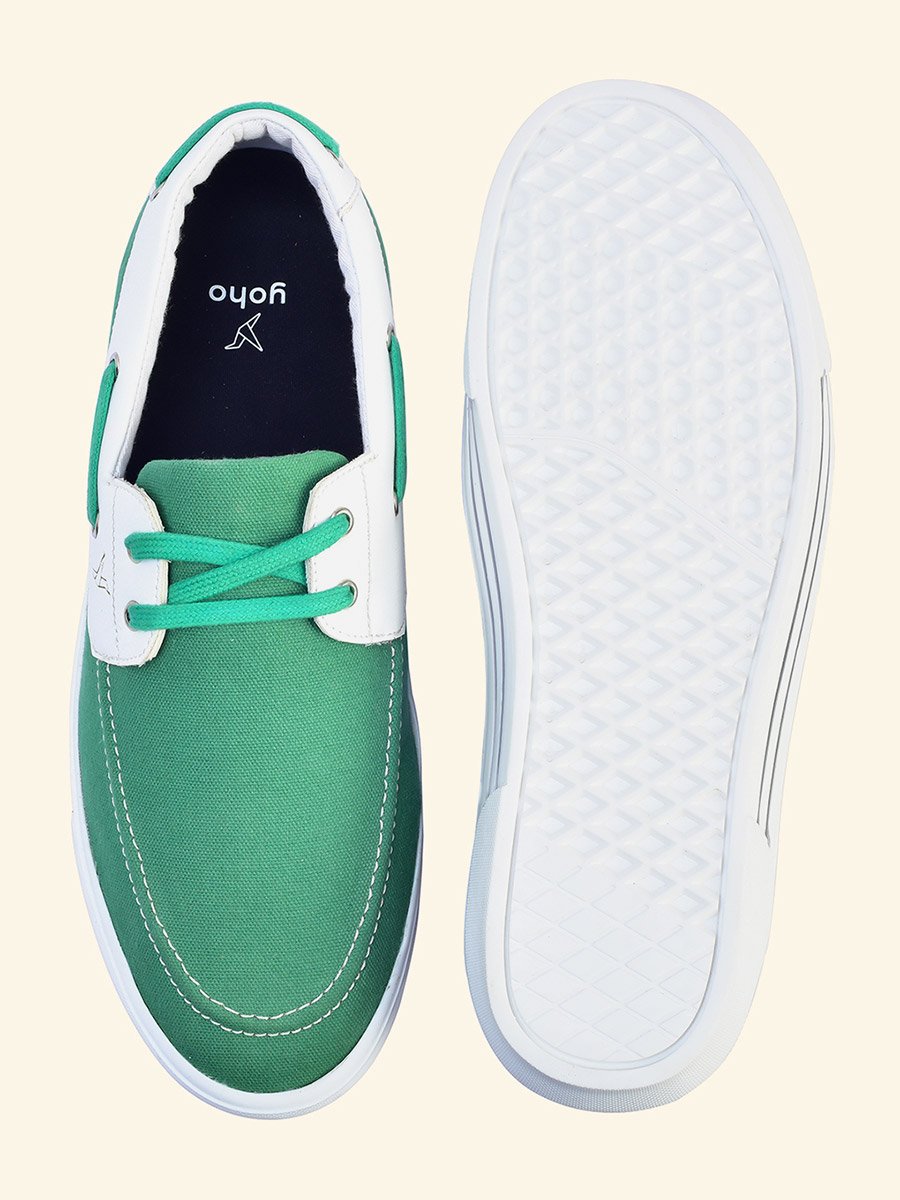 Men Low Top Canvas Boat Shoes