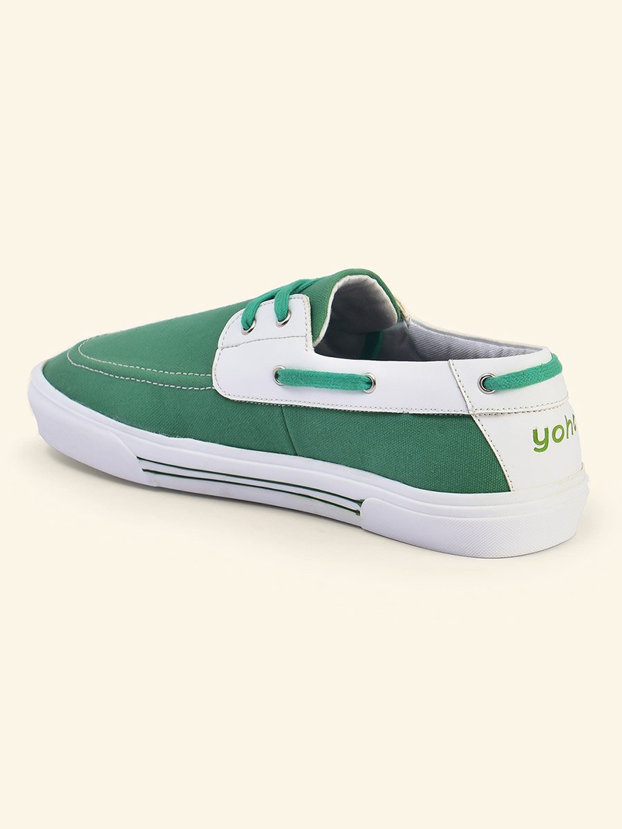 Men Low Top Canvas Boat Shoes