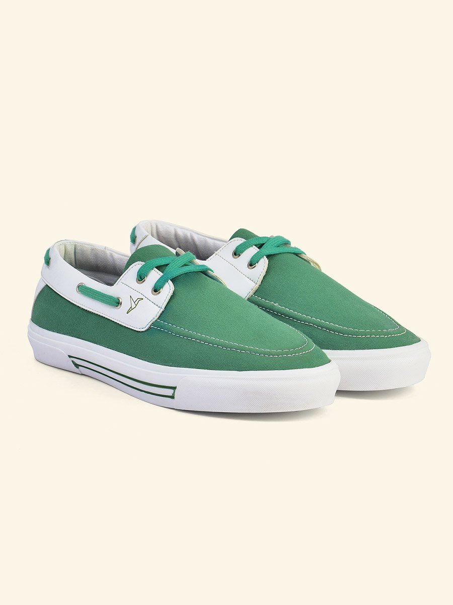 Men Low Top Canvas Boat Shoes