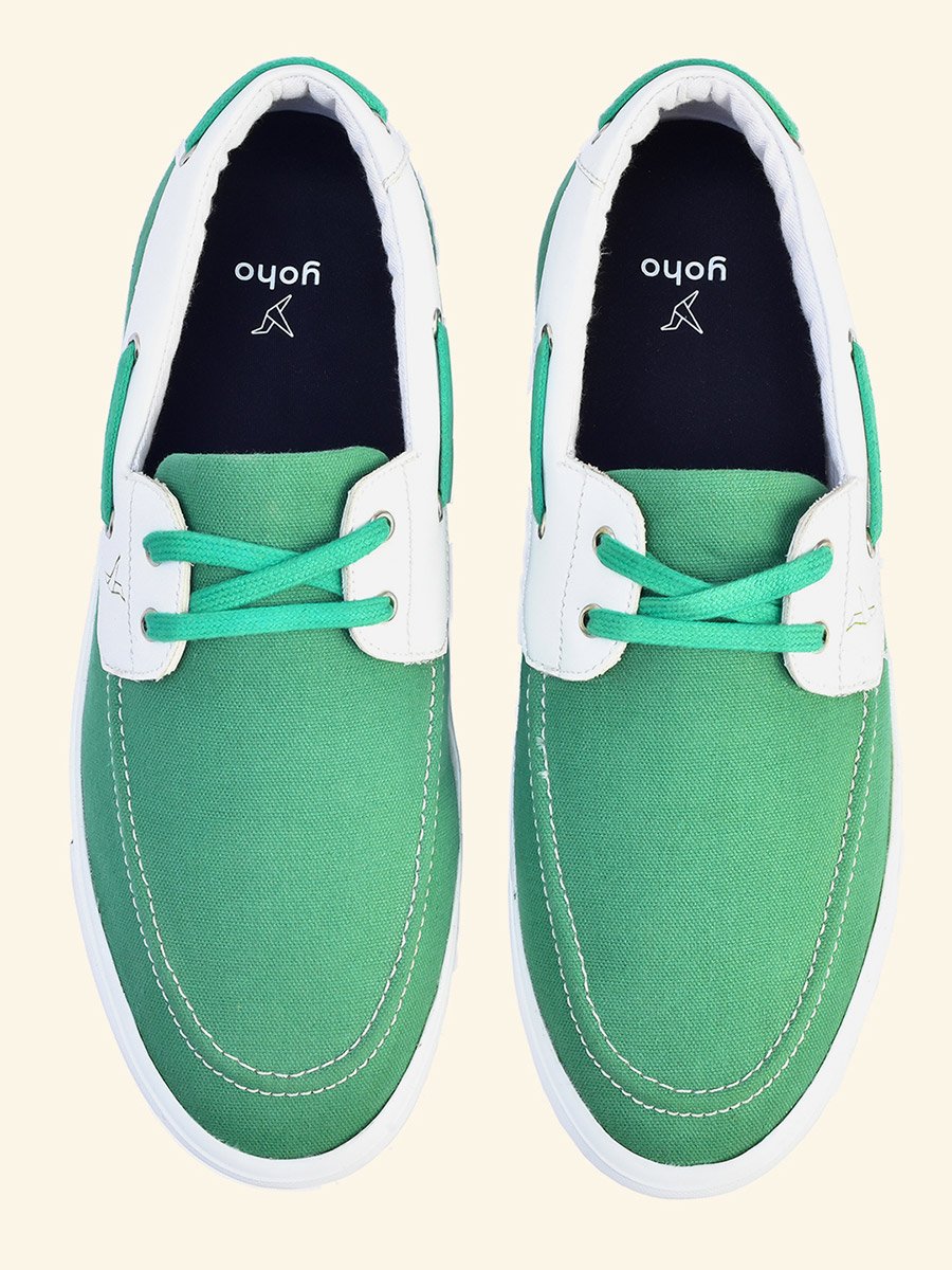 Men Low Top Canvas Boat Shoes
