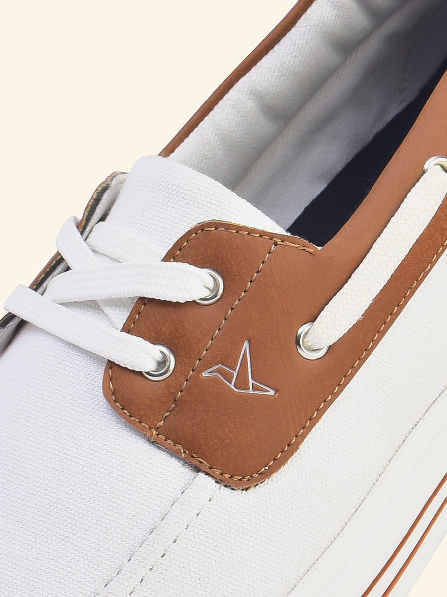 Men Low Top Canvas Boat Shoes