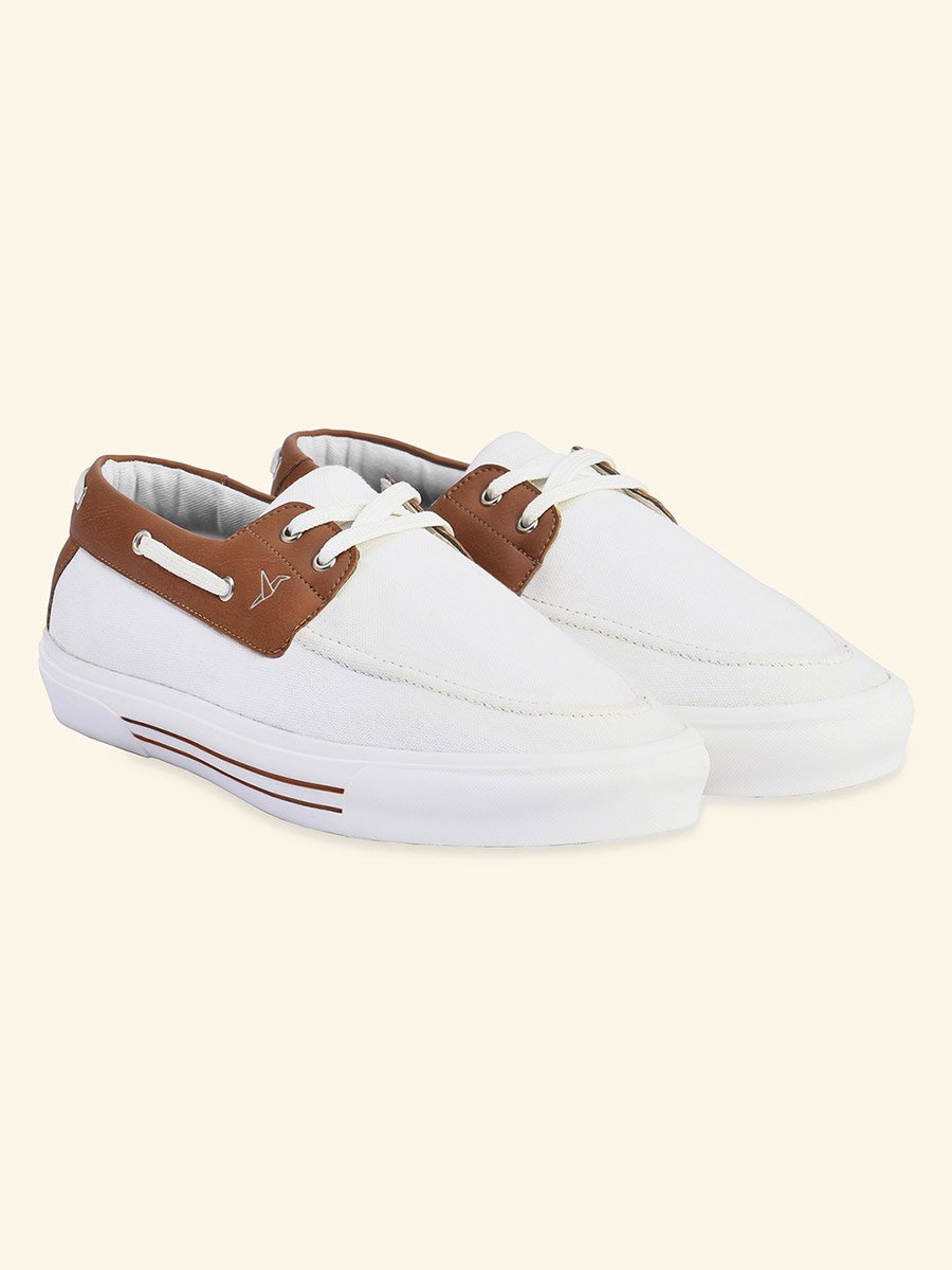 Men Low Top Canvas Boat Shoes