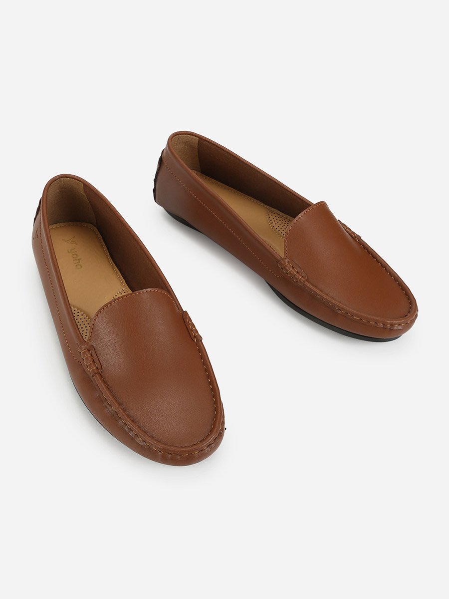 Brown Solid Casual Loafers