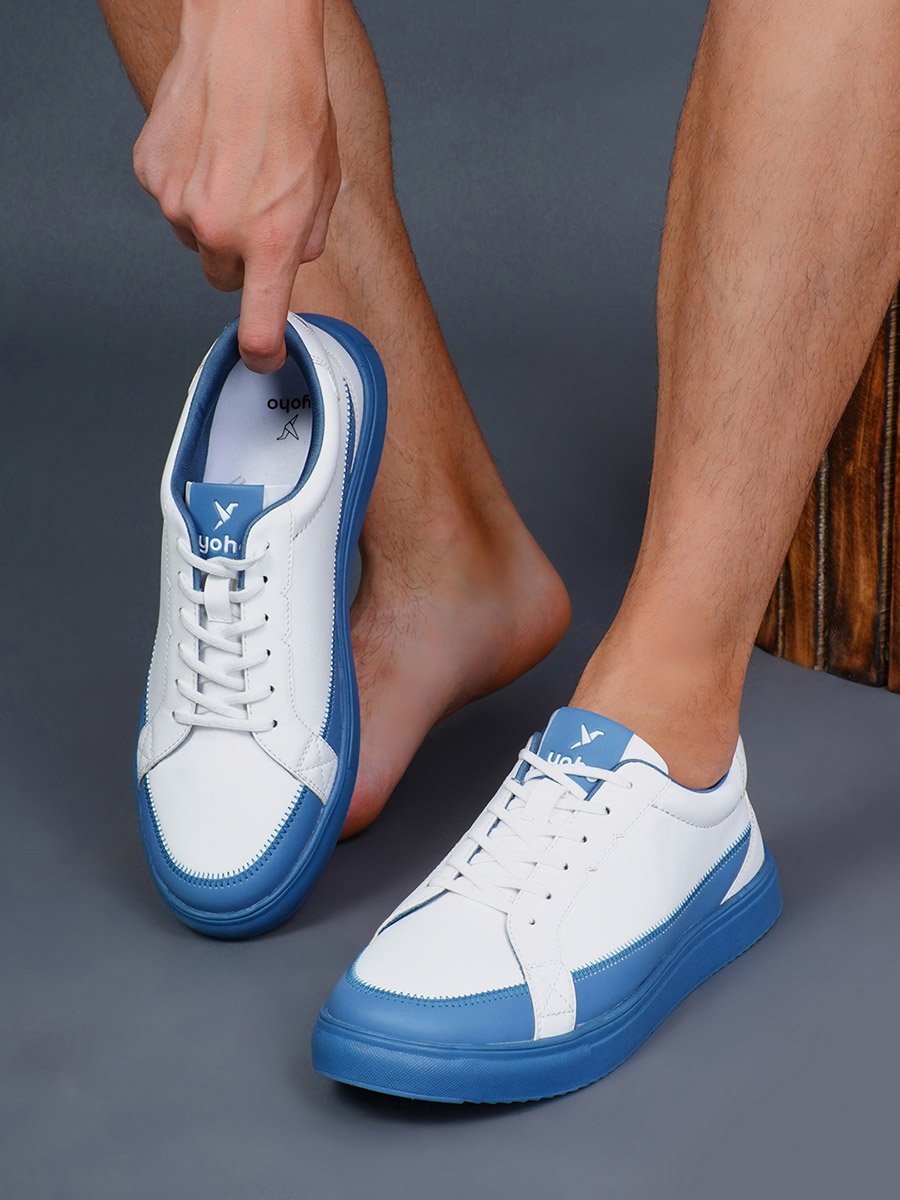 Men Contrast Panel Casual Sneakers