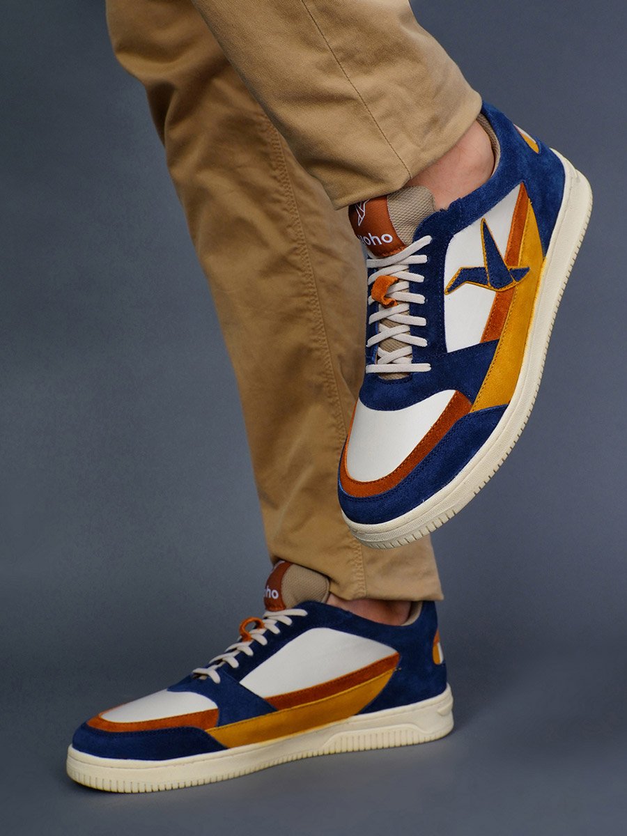 Multi Color Block Logo Detail Sneakers