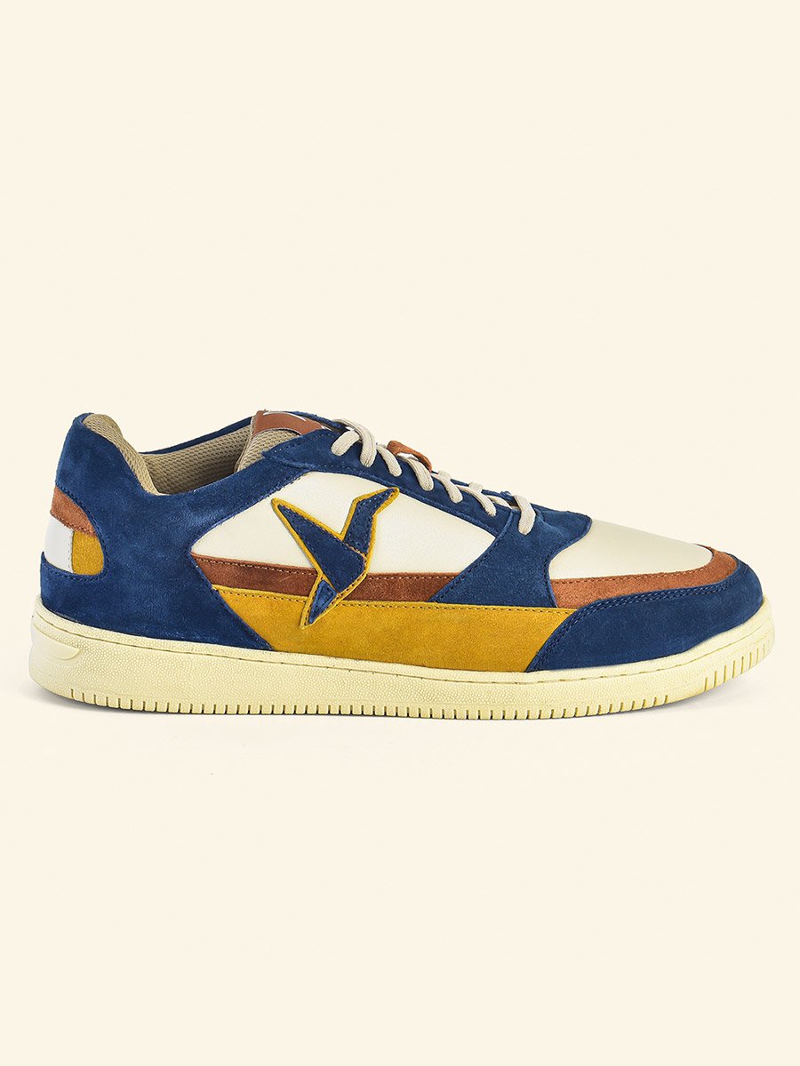 Multi Color Block Logo Detail Sneakers