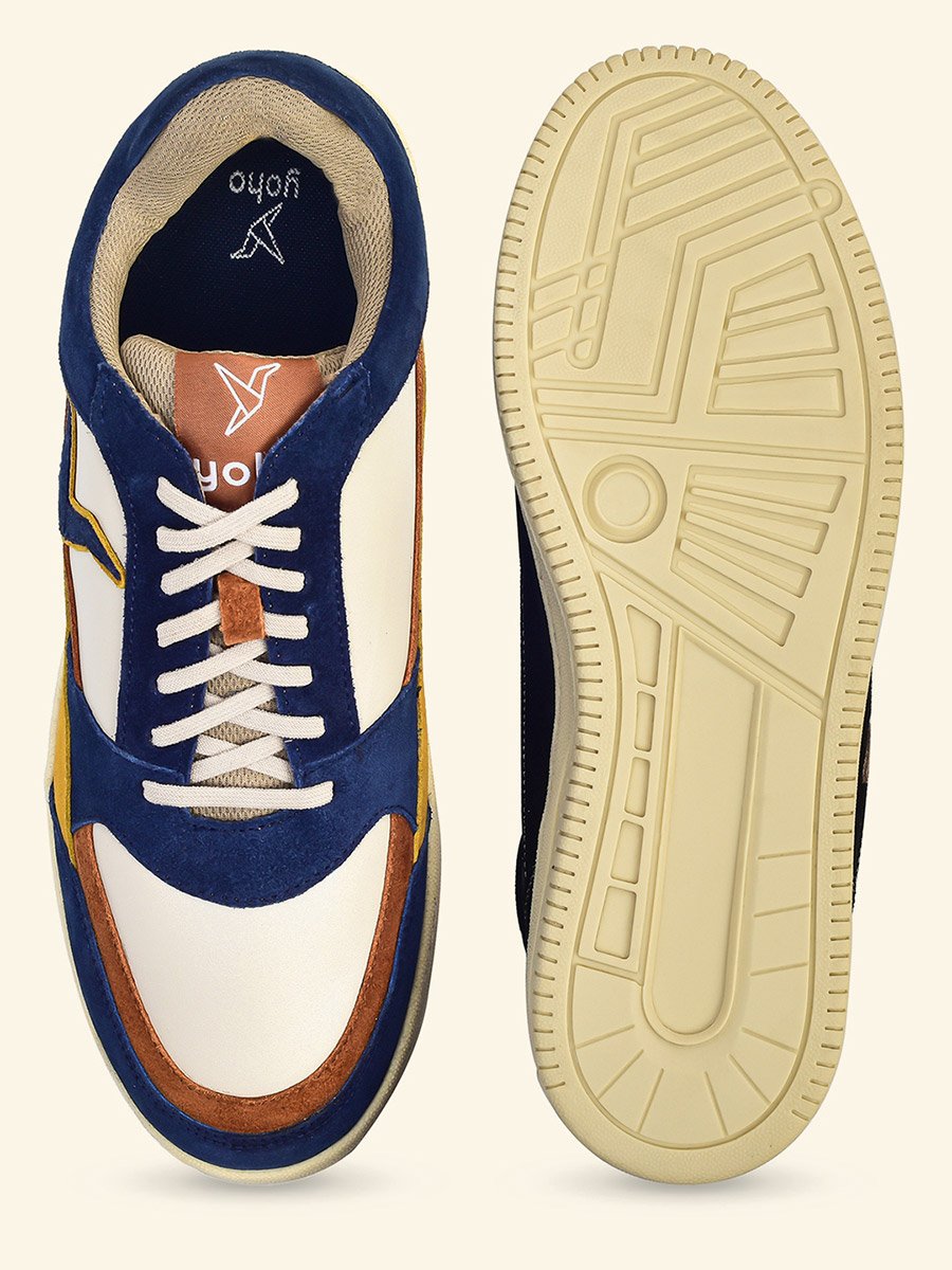 Multi Color Block Logo Detail Sneakers