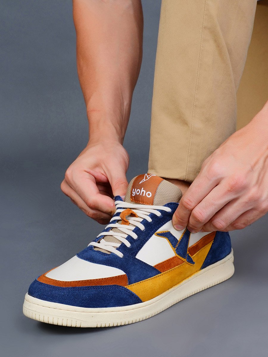 Multi Color Block Logo Detail Sneakers
