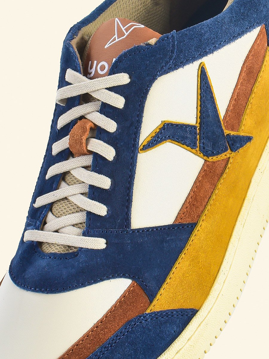 Multi Color Block Logo Detail Sneakers