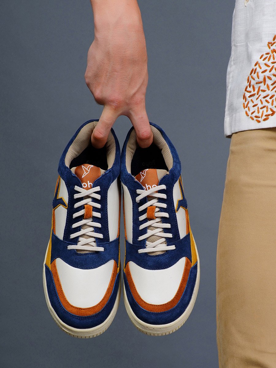 Multi Color Block Logo Detail Sneakers