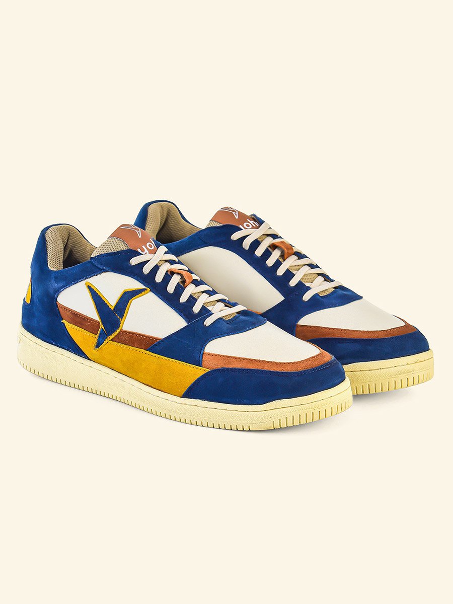 Multi Color Block Logo Detail Sneakers