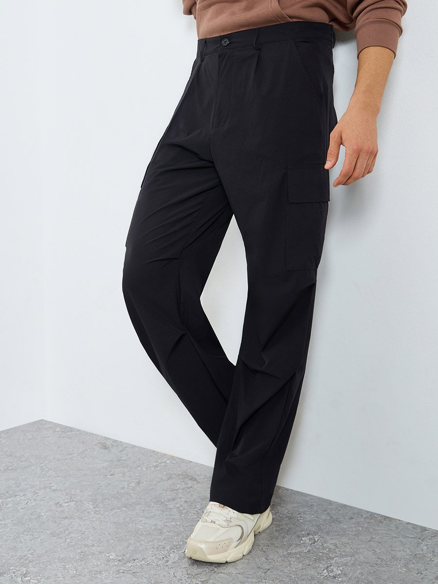 Men Oversized Straight Leg Streetwear Cargo Pants