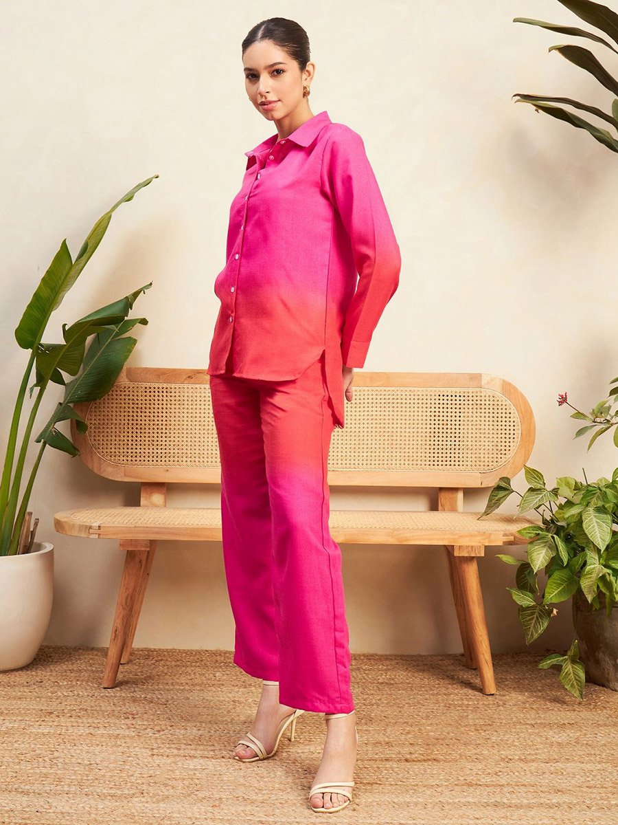 The Alia Set - Shaded Cotton Linen 2 Piece Set