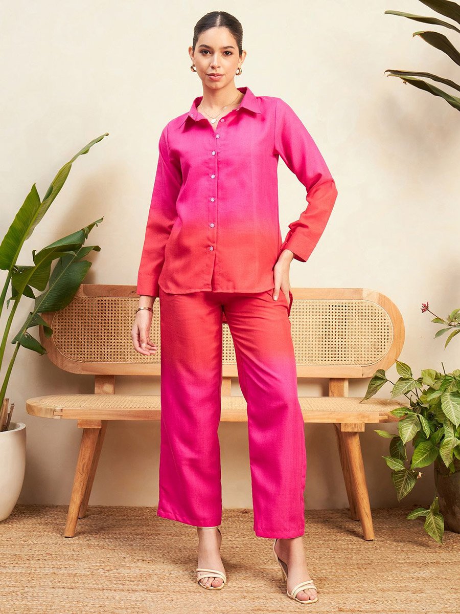 The Alia Set - Shaded Cotton Linen 2 Piece Set
