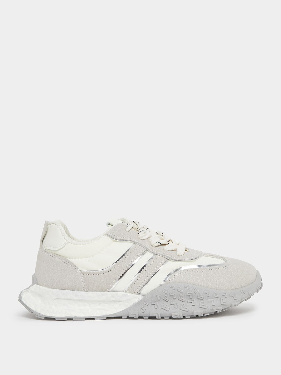 Color Block Lace-Up Sneakers