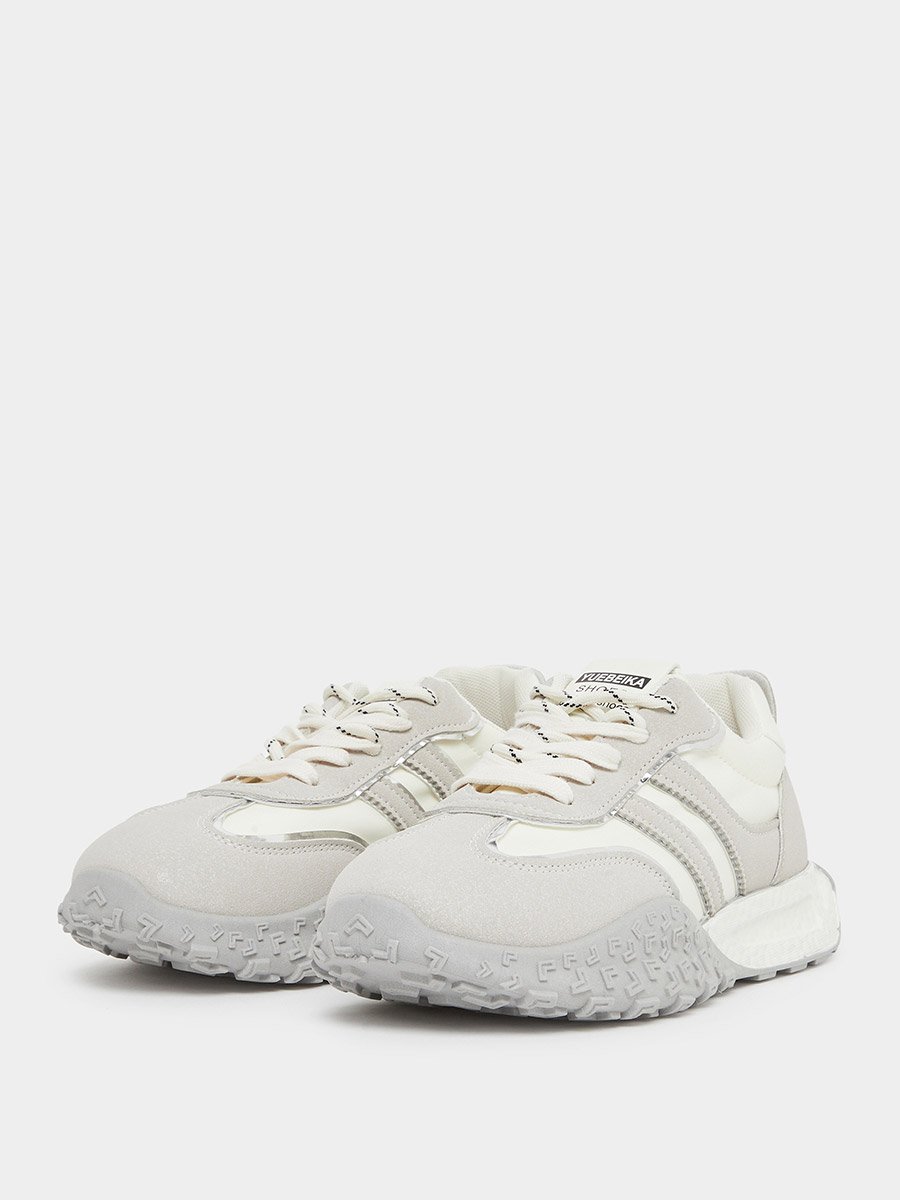 Color Block Lace-Up Sneakers