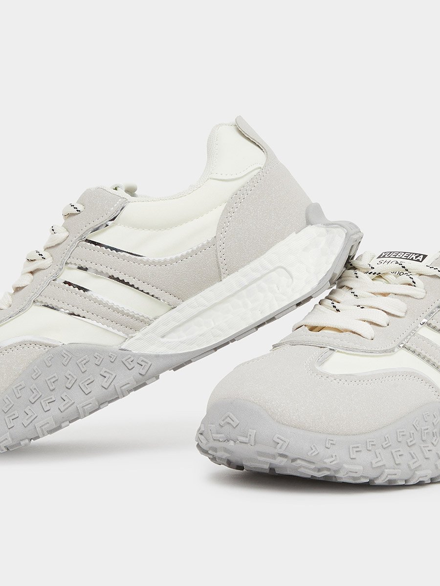 Color Block Lace-Up Sneakers