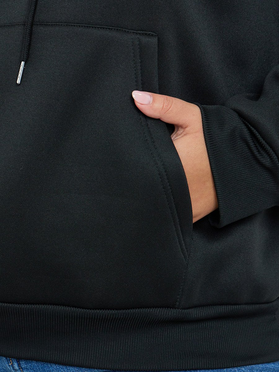 Plus Size Black Oversized Hoodie