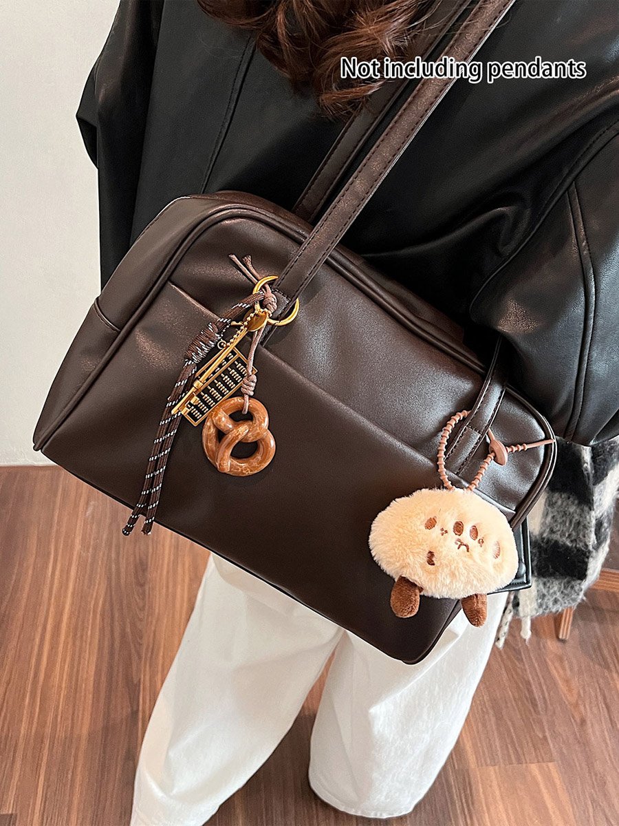 Coffee Brown Shoulder Bag without Pendant