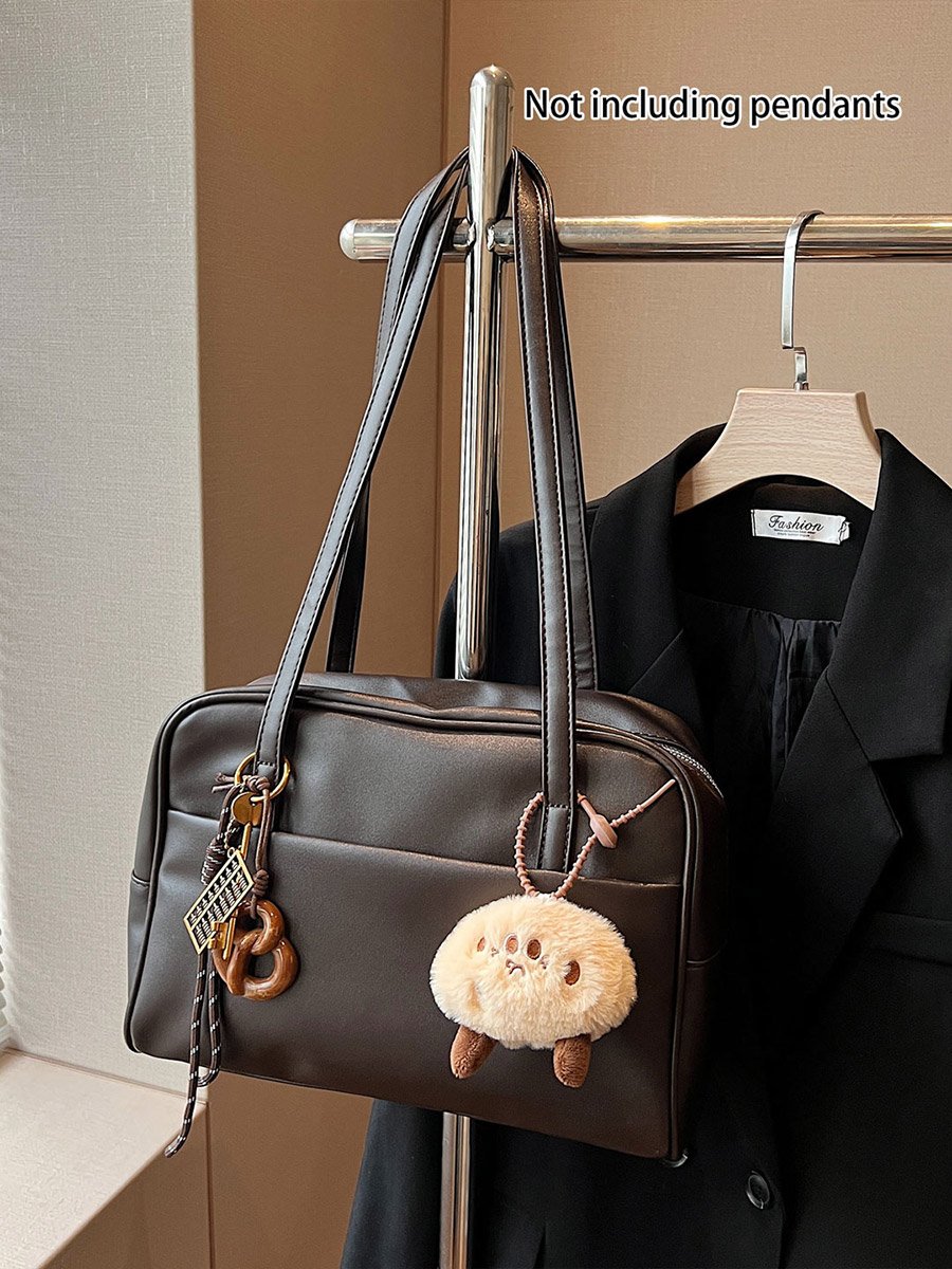 Coffee Brown Shoulder Bag without Pendant