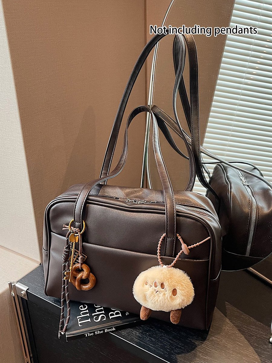 Coffee Brown Shoulder Bag without Pendant