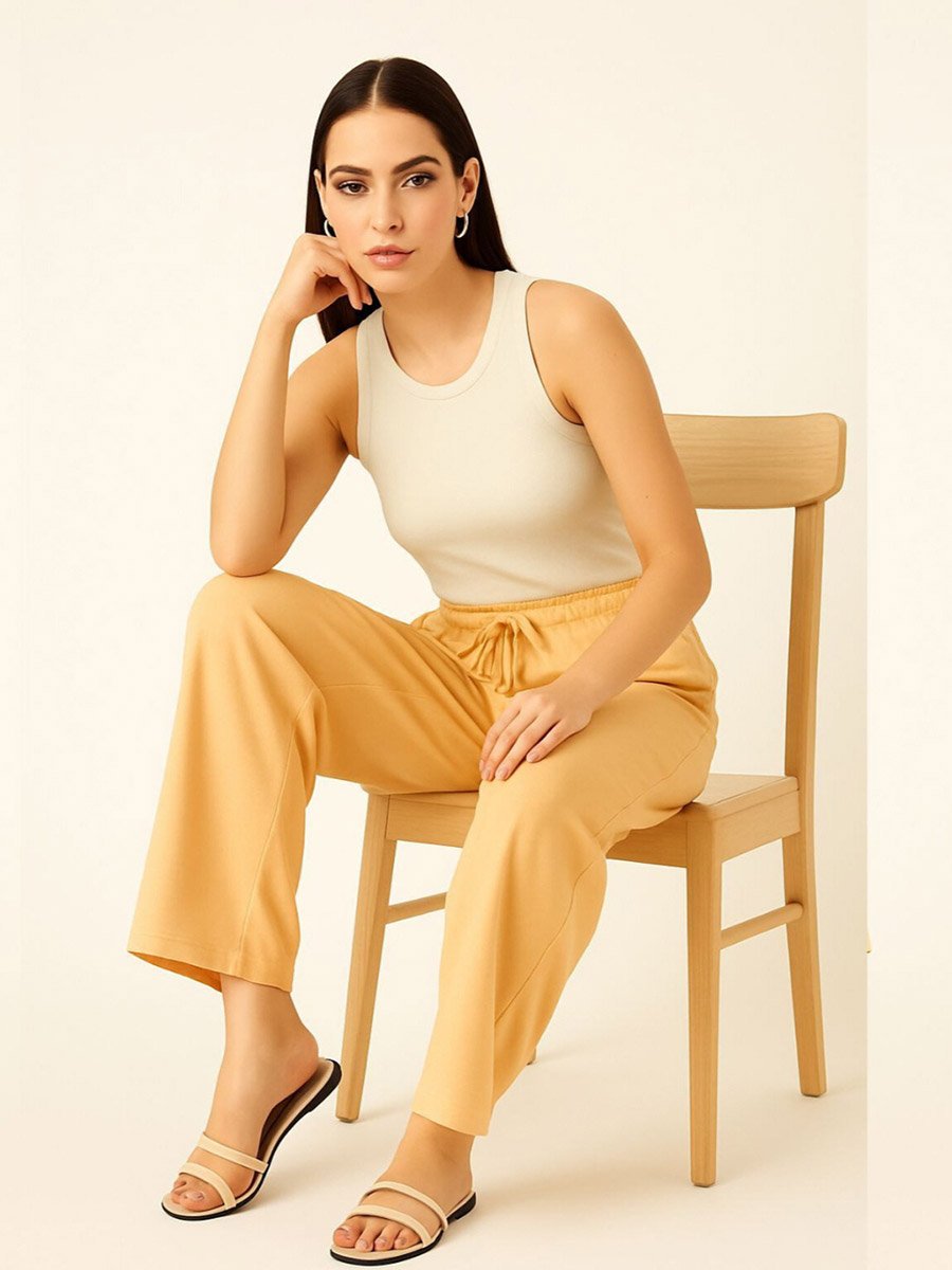 Women Yellow Relaxed Fit Joggers