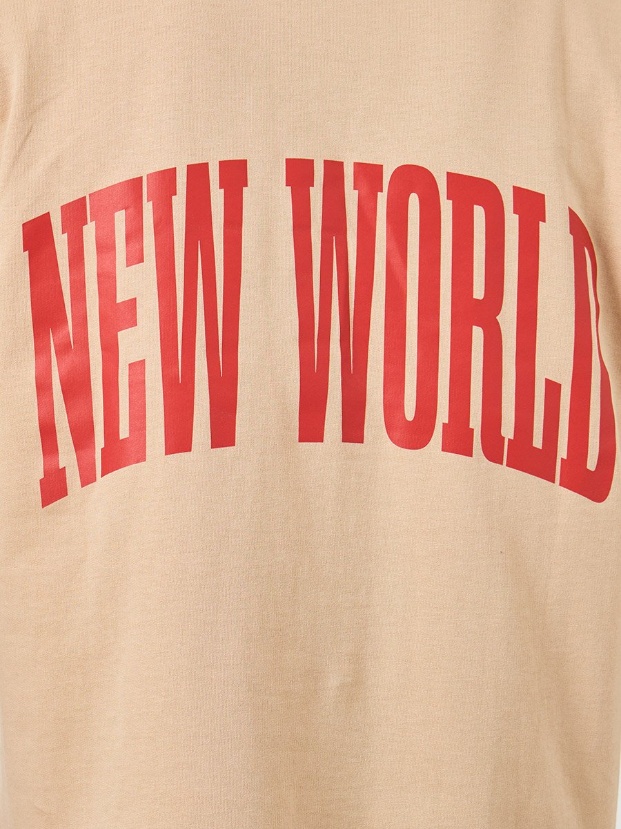 Men Oversized Back Print Terry T-Shirt