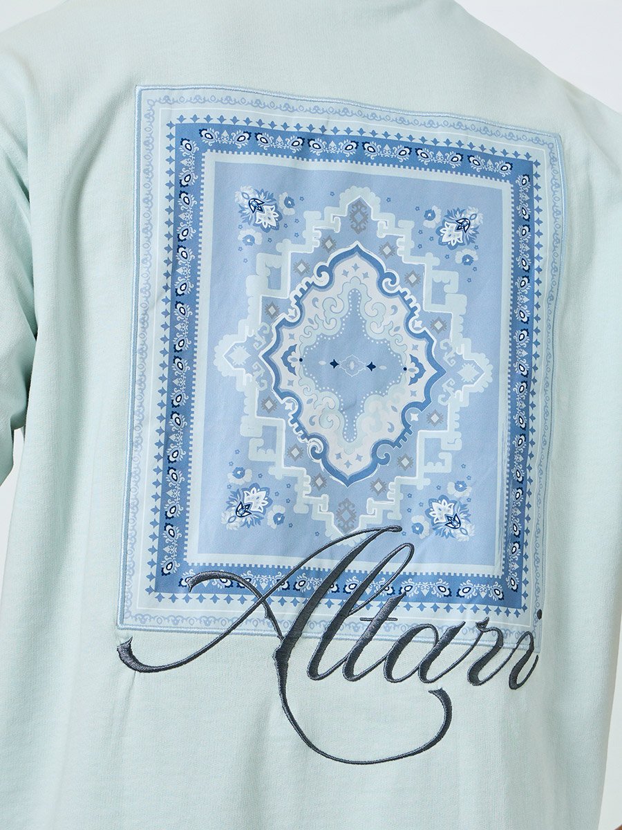 Men Light Blue Oversized Graphic T-Shirt