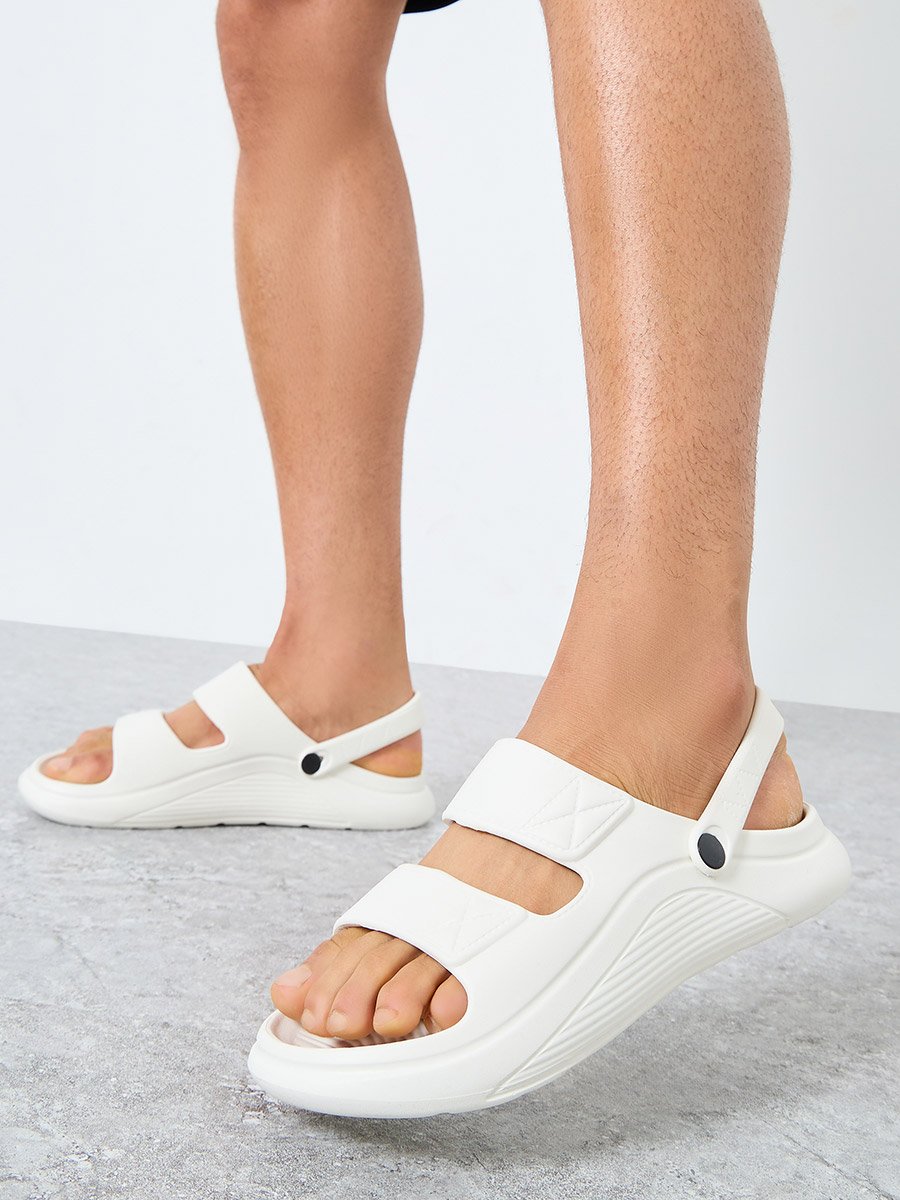 Dual-Strap Sandals with Back Strap
