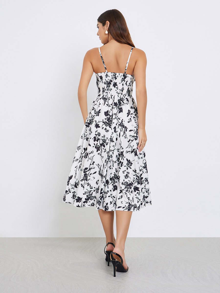 Floral Cami Midi Dress and Cardigan Co-ords For Women at Saudi | Styli