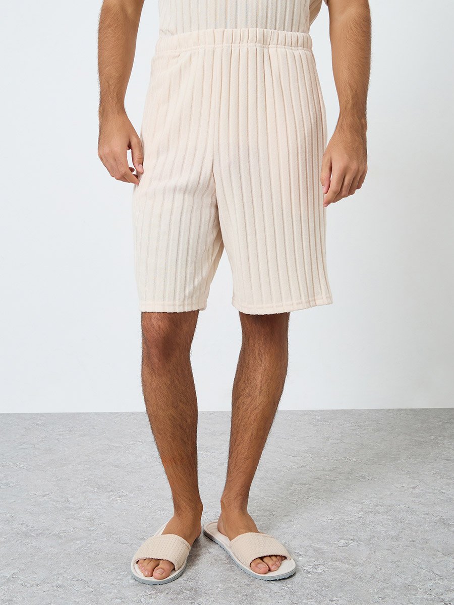 Men Relaxed Fit Knit T-Shirt and Shorts Set