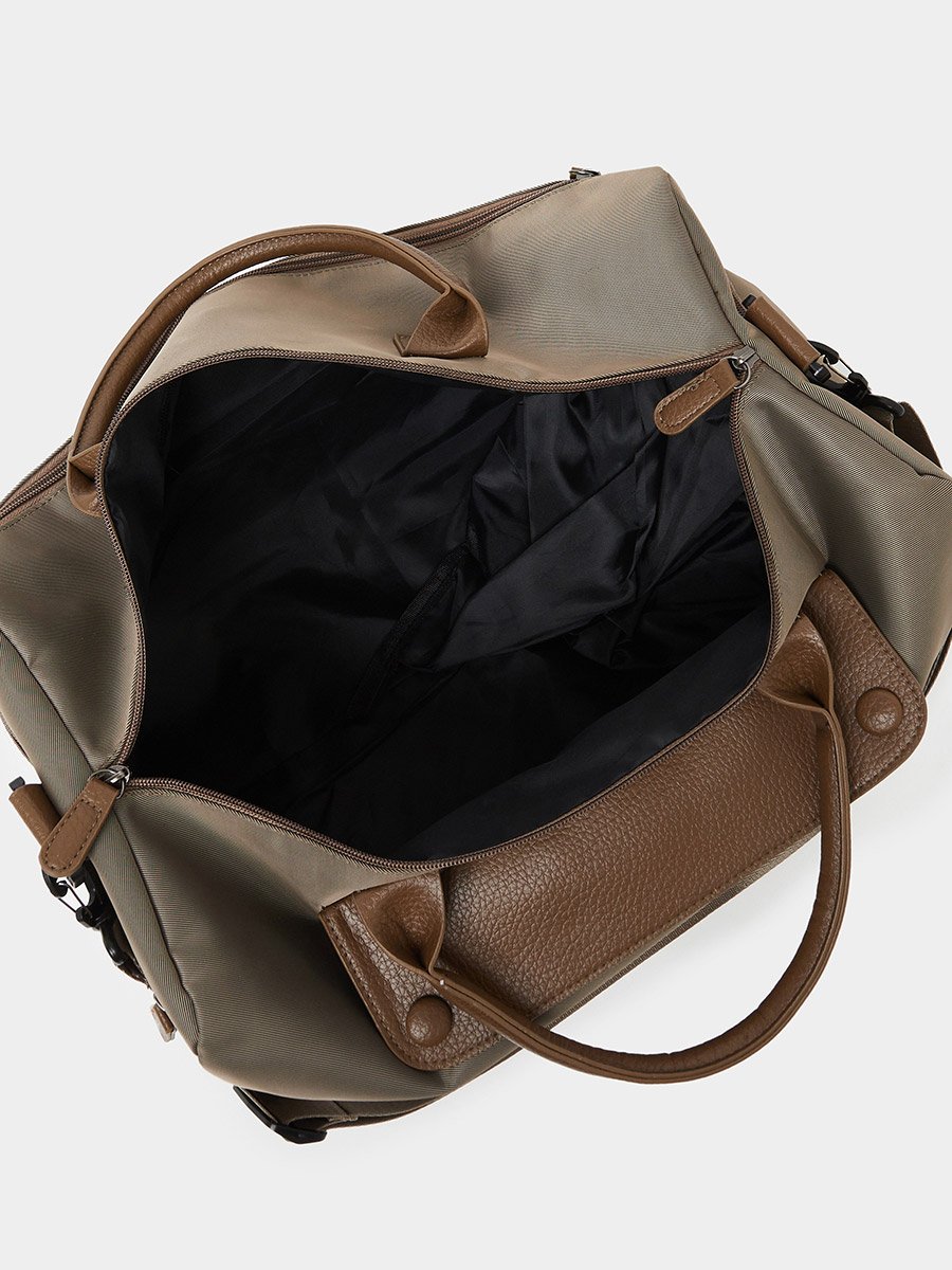 Khaki Gym Bag with Extra Pockets