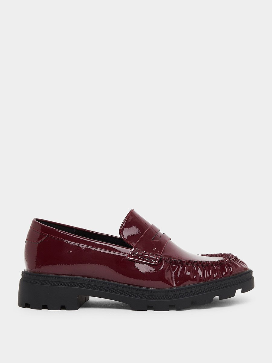 Burgundy Patent Loafers