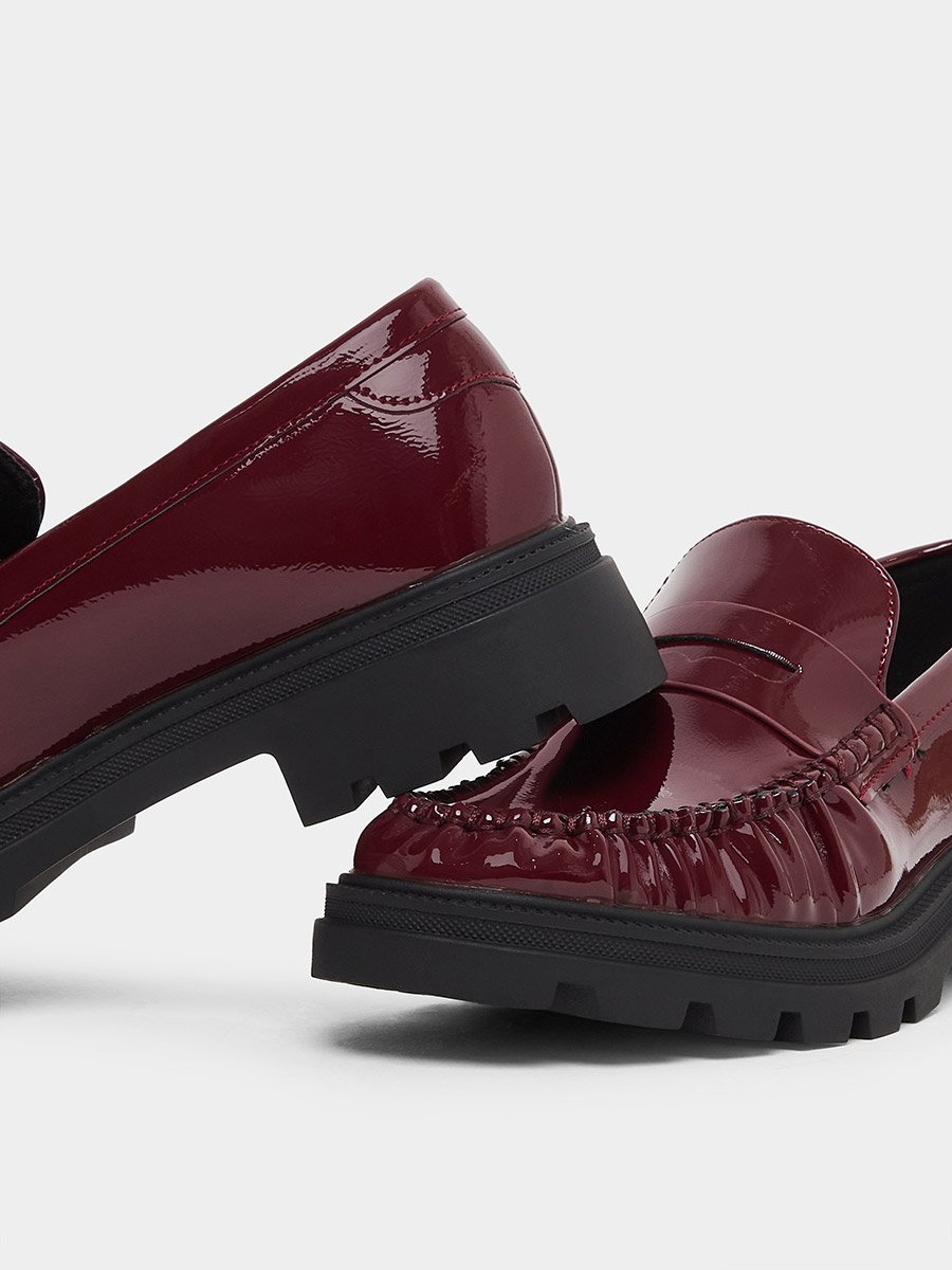 Burgundy Patent Loafers