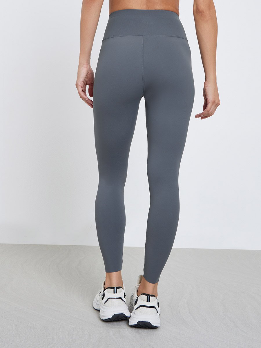 Broad Waistband Raw Edge Leggings