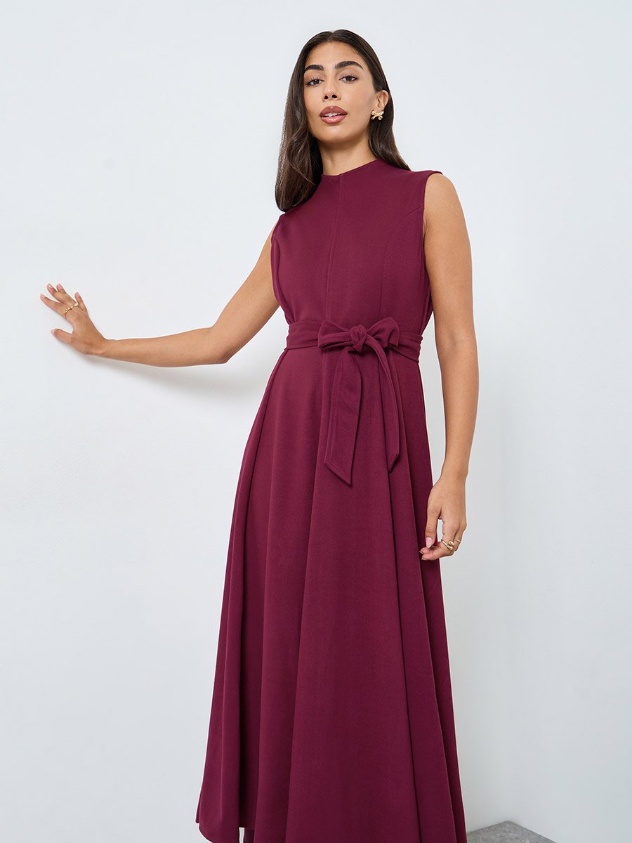 red burgundy mini dress NIKO MAXI DRESS