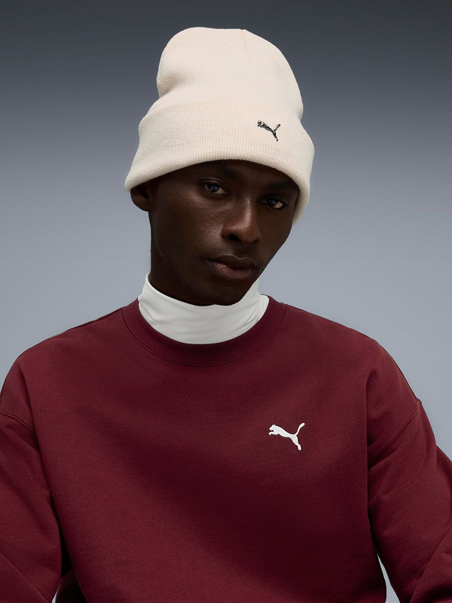 Metal Cat Logo High Crown Beanie