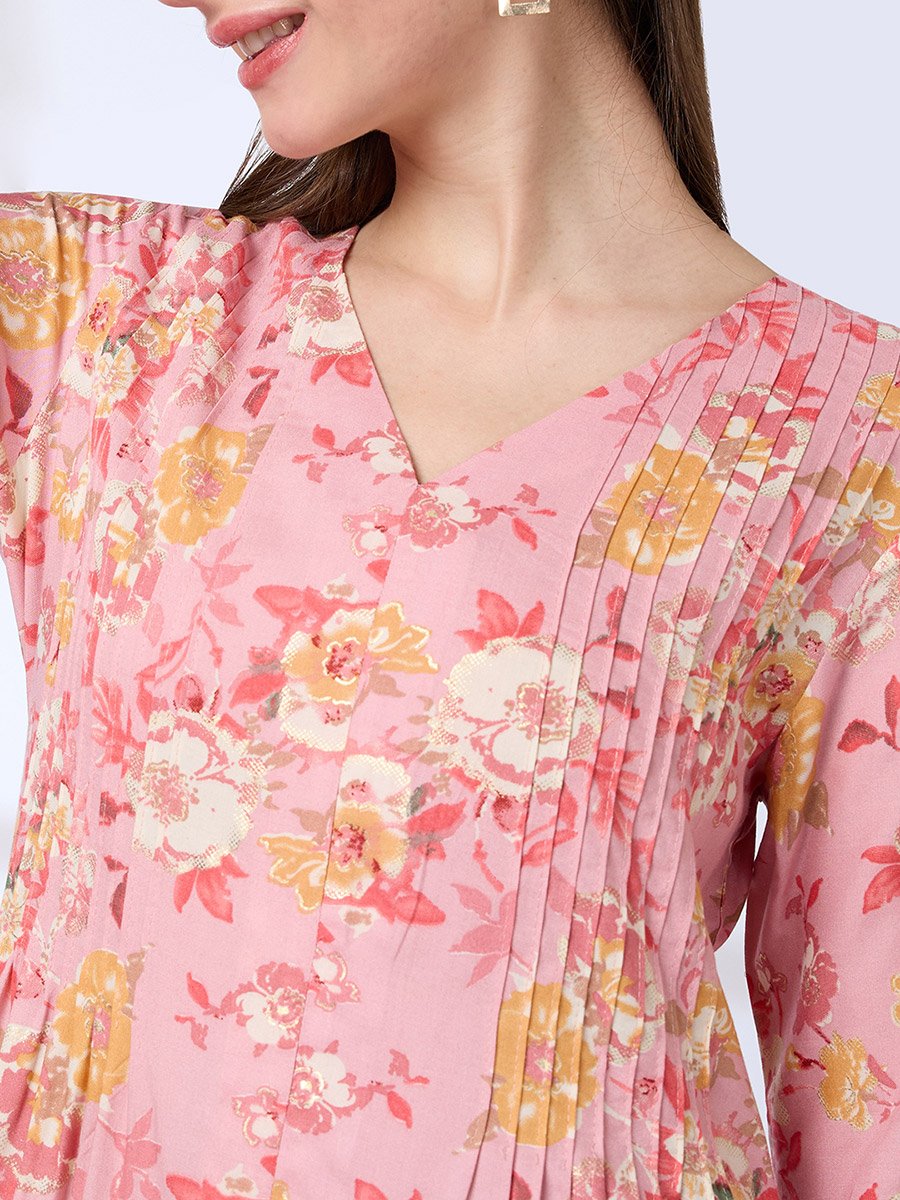 كورتا بطبعة زهور
